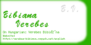 bibiana verebes business card